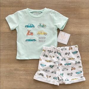 Chickpea Dolce Vita Boy 2 Piece Summer Set Vespa Cars 12 months 2T